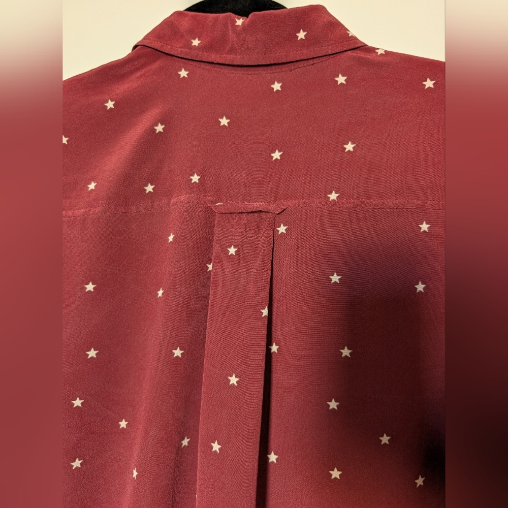 Rails Kate Burgundy Star Print Blouse - Picture 10 of 12